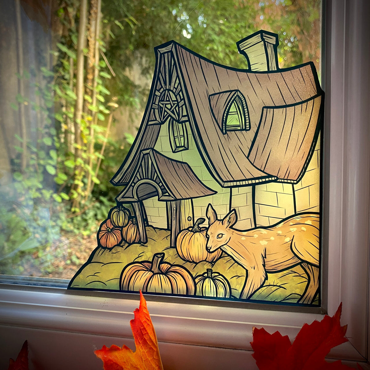 Cottage Witch. Stickers repositionnables. A4 à découper.