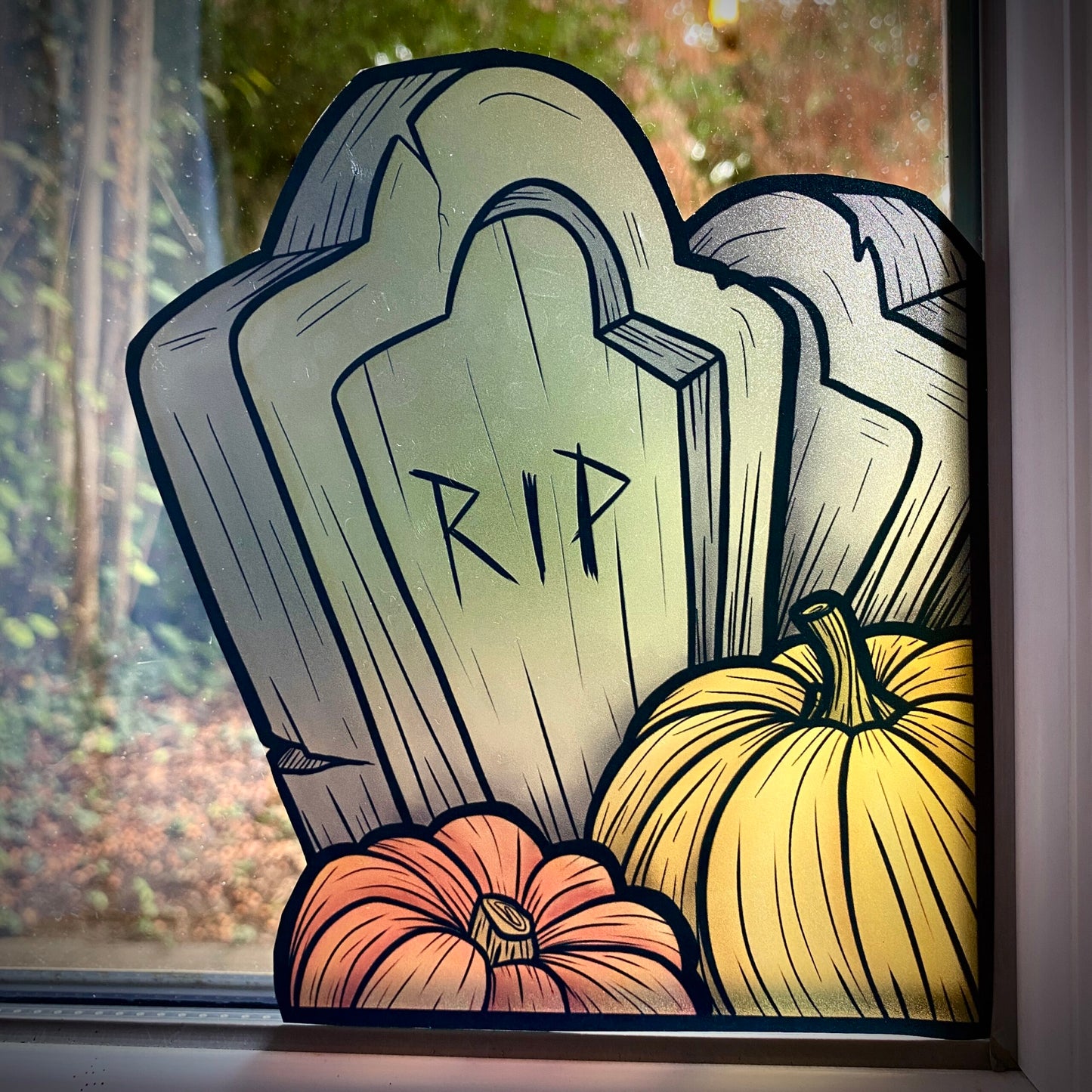 Au cimetière. Stickers repositionnables. A4 à découper.