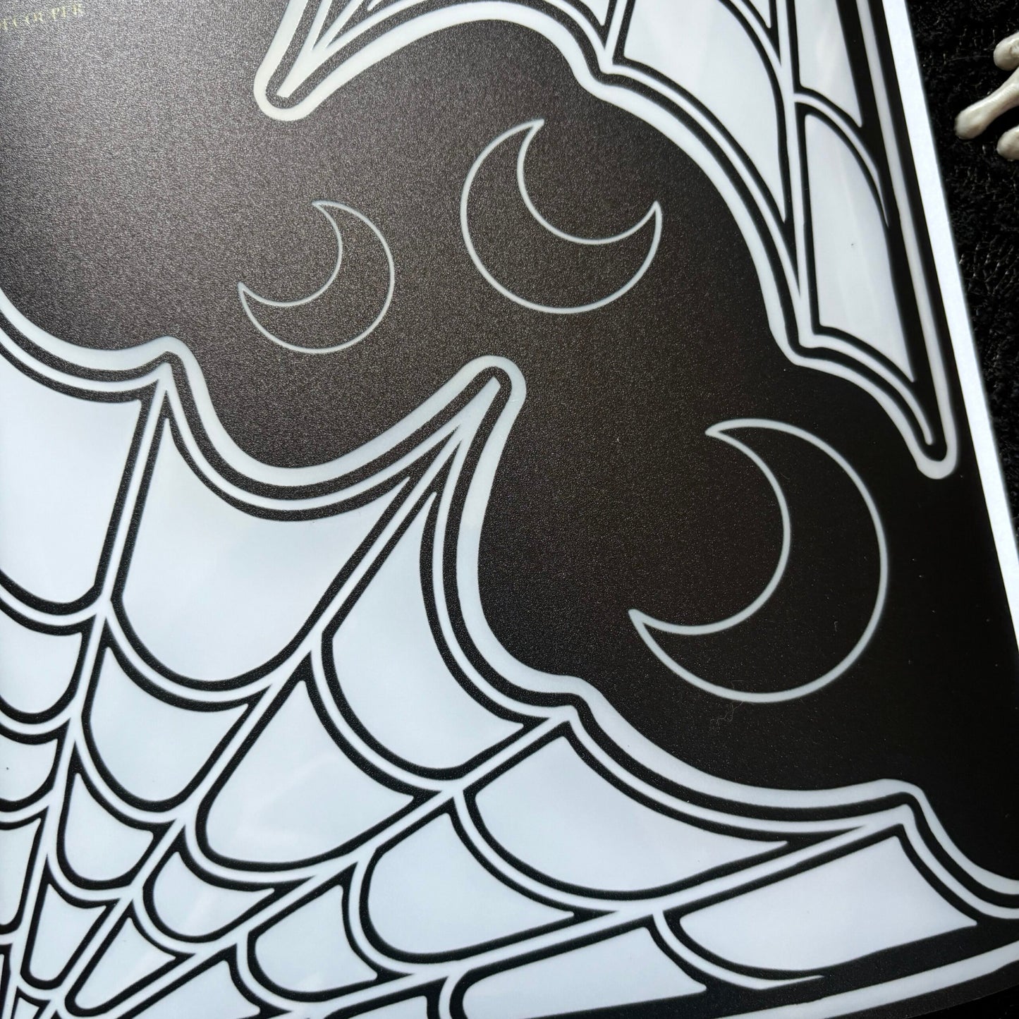 Stickers repositionnables. Coins Toile d’araignée. A4 à découper