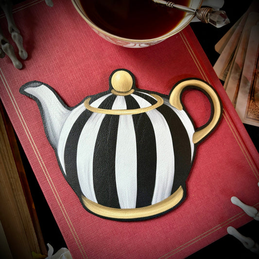 Sous Tasse. Thé noir. En simili cuir