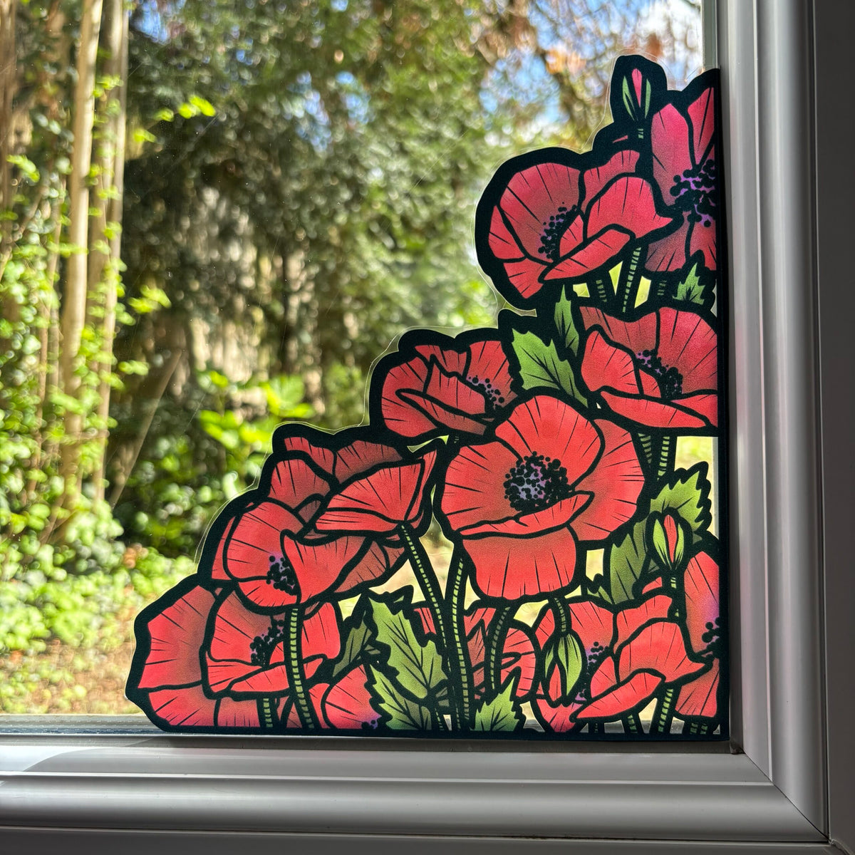 Fleurs de coquelicots. Stickers repositionnables. A4 à découper