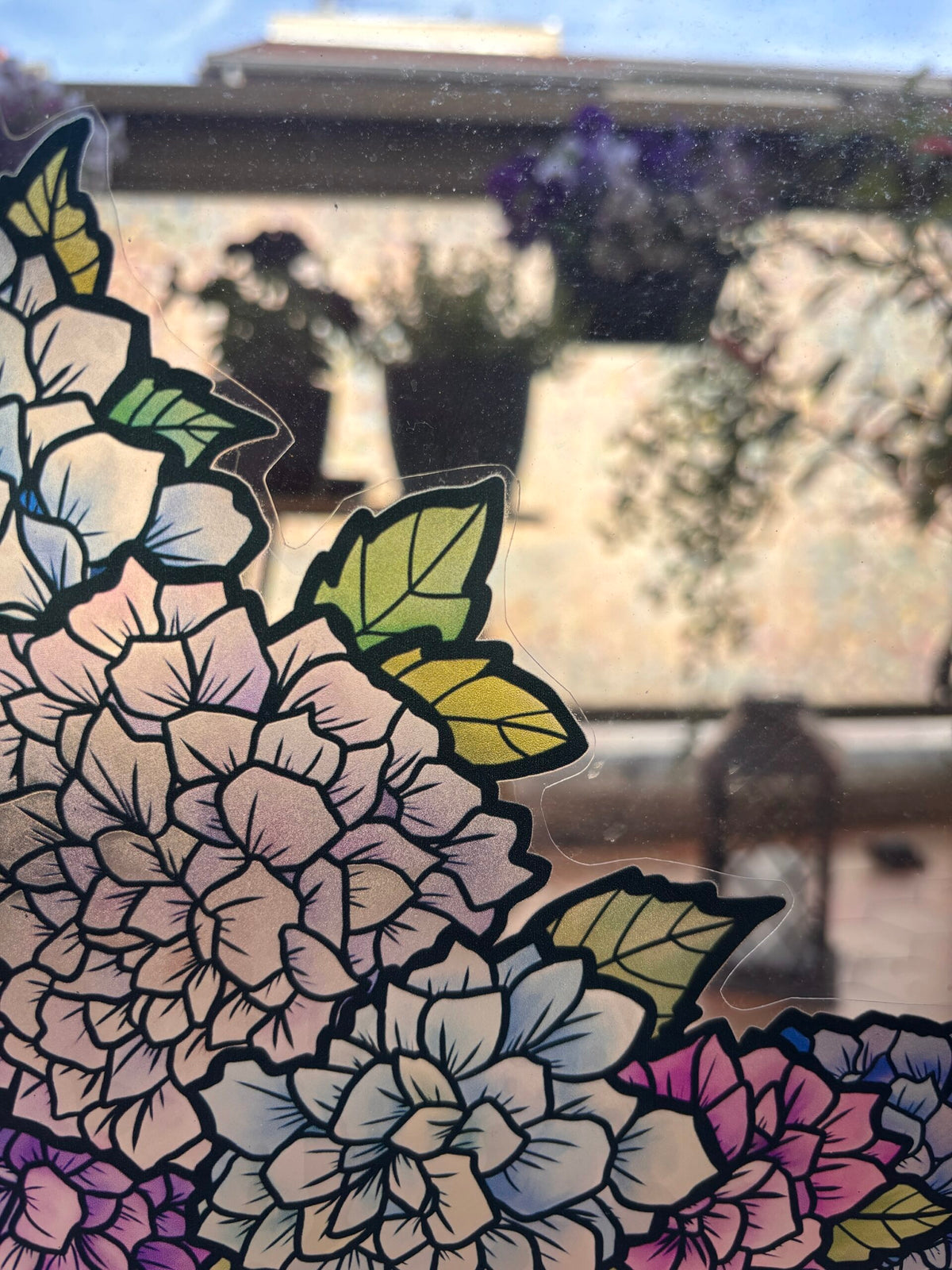 Les Hortensias. Stickers repositionnables. A4 à découper.