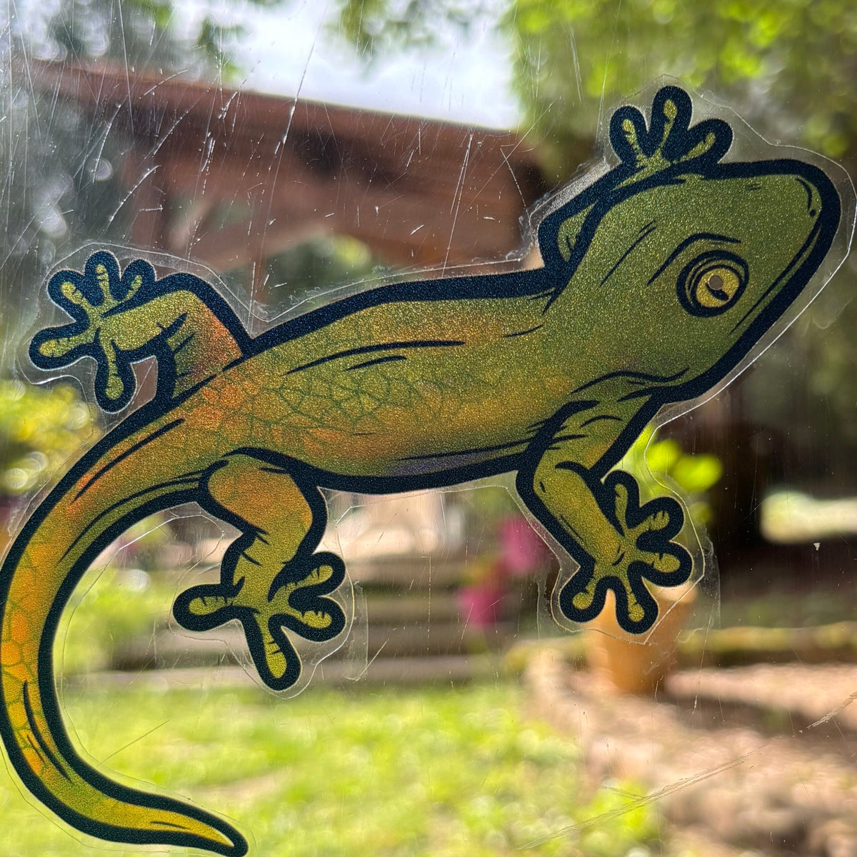 Gecko. Stickers repositionnables. A4 à découper.