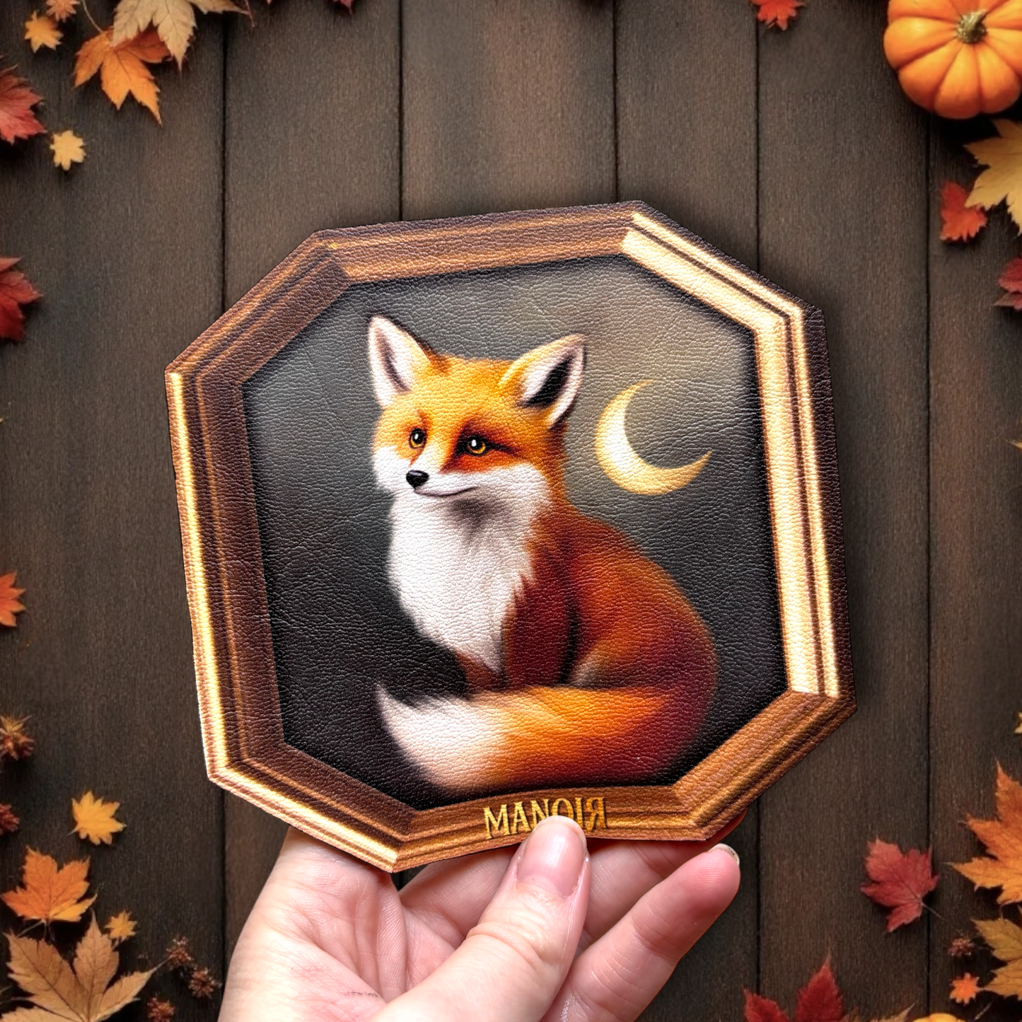 Sous Tasse. Le Veilleur Roux. Illustration de renard.