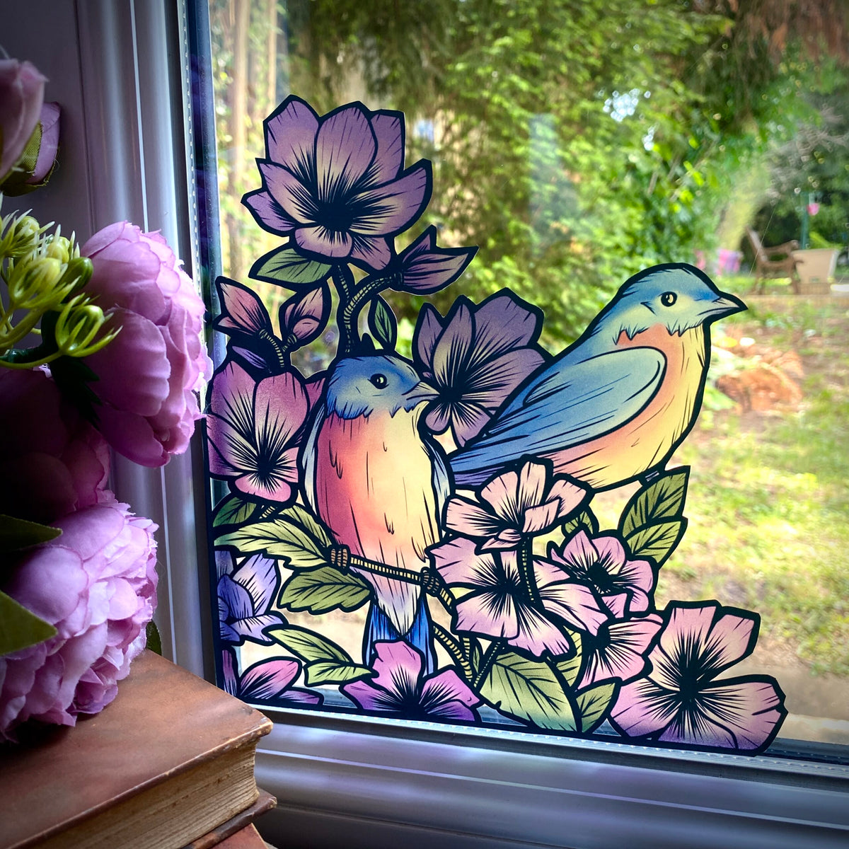 Le chant des oiseaux. Stickers repositionnables. A4 à découper.