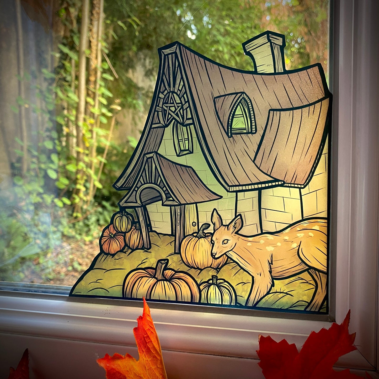 Cottage Witch. Stickers repositionnables. A4 à découper.