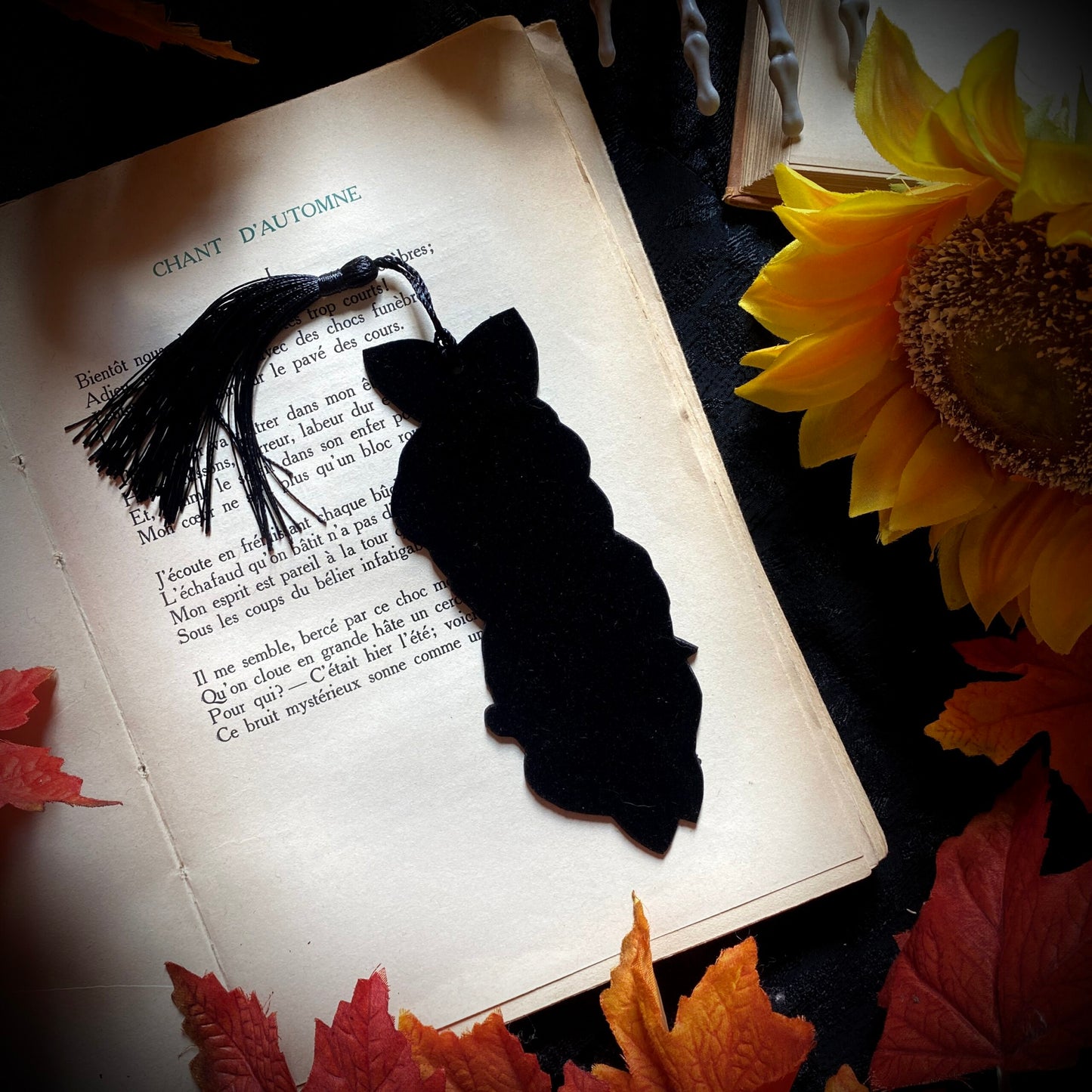 Marque page. Champs d'automne.