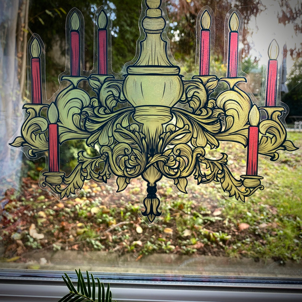 Chandelier. Stickers repositionnables. A4 à découper
