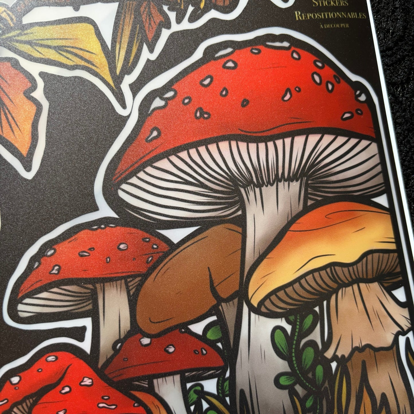 Stickers repositionnables. Forêt d'Automne. A4 à découper.