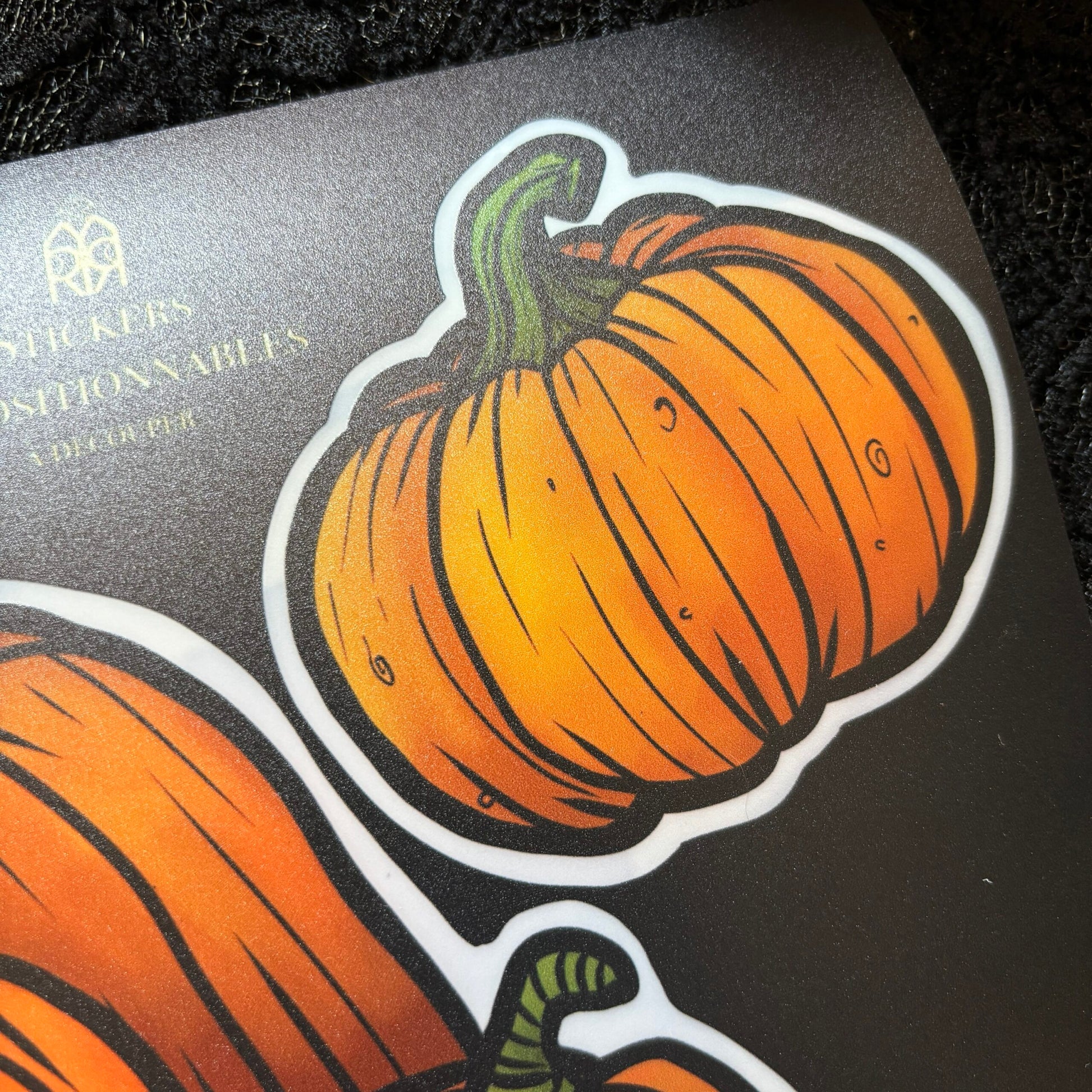 Stickers repositionnables. Citrouilles lover. A4 à découper. Précommande