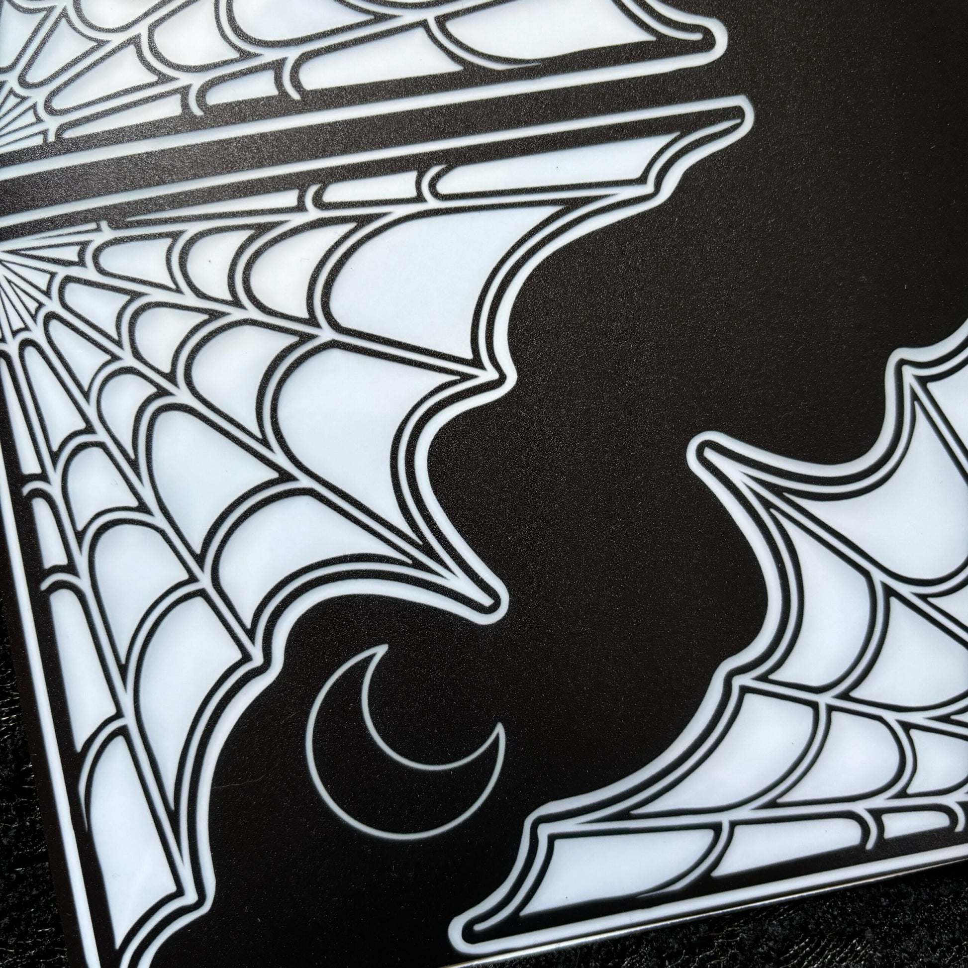 Stickers repositionnables. Coins Toile d’araignée. A4 à découper.
