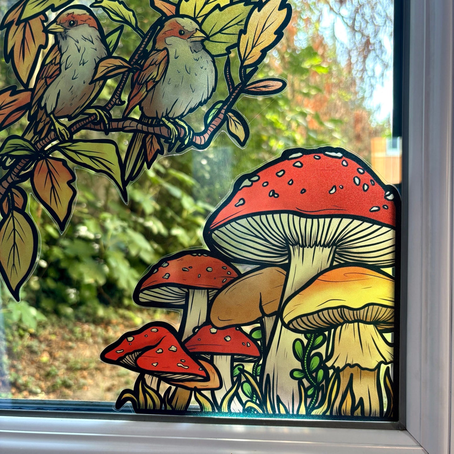 Stickers repositionnables. Forêt d'Automne. A4 à découper.