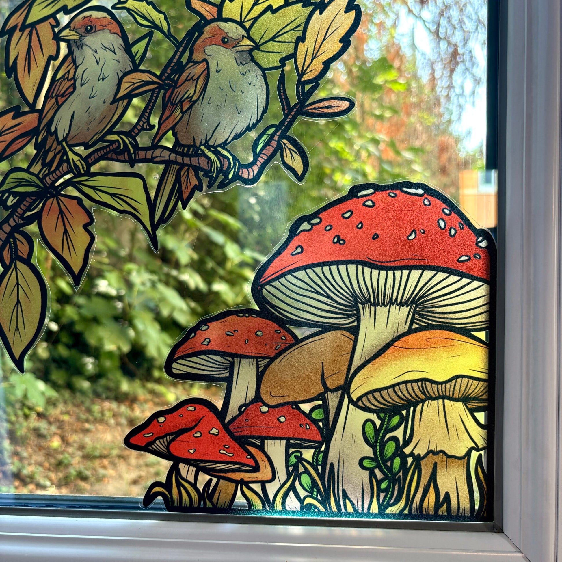 Stickers repositionnables. Forêt d'Automne. A4 à découper.