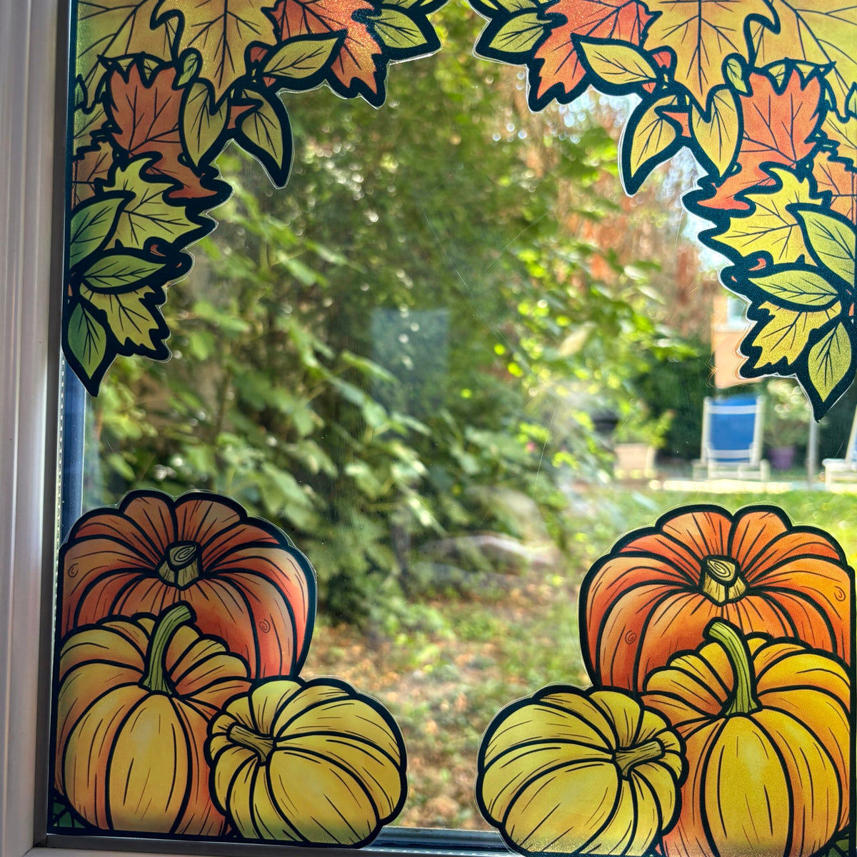 Stickers repositionnables. Coins Forêt d'automne. A4 à découper.