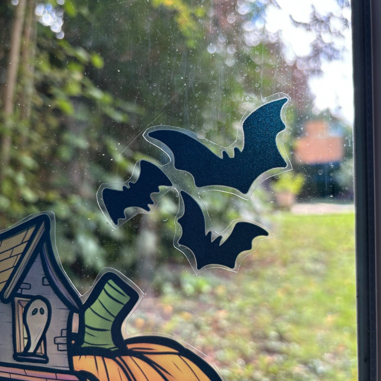 Stickers repositionnables. Maison hantée. A4 à découper