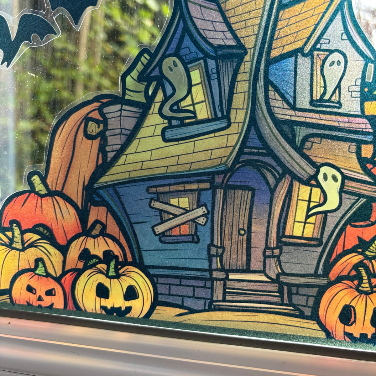Stickers repositionnables. Maison hantée. A4 à découper