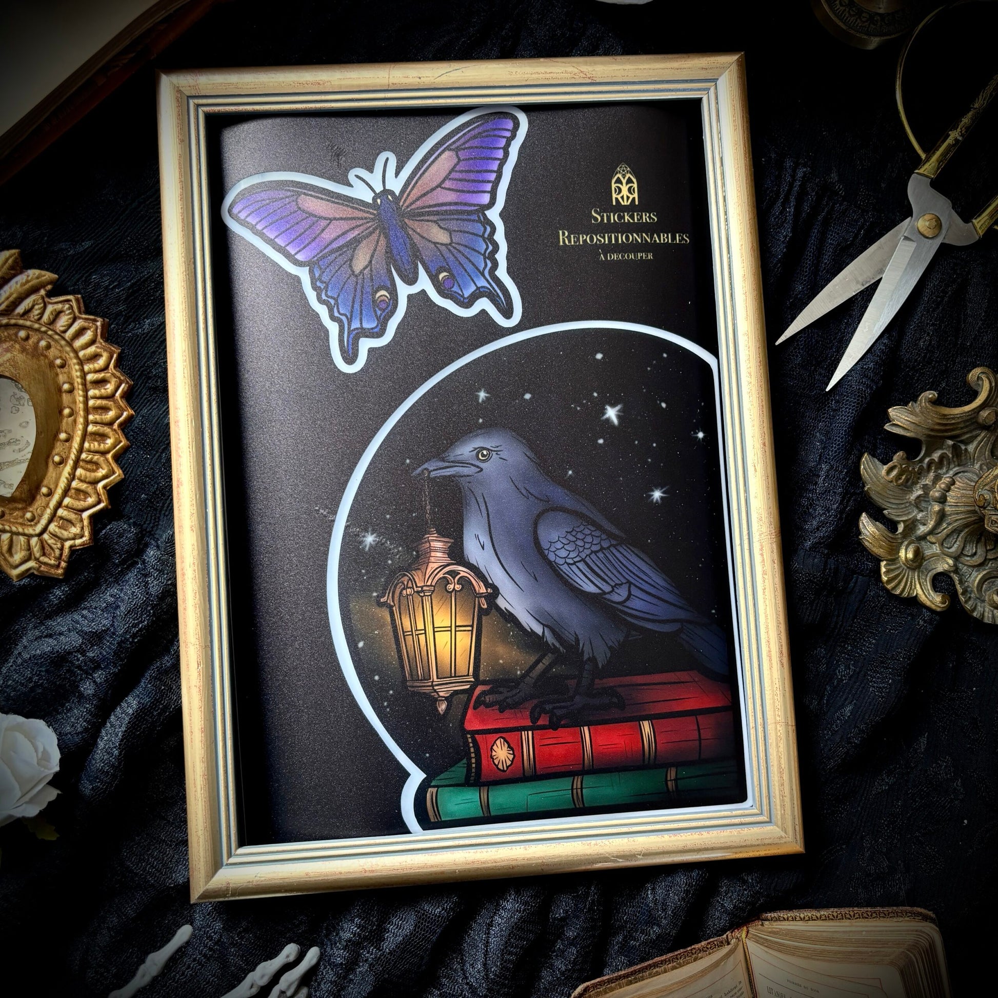 Une nuit à la cathédrale. Sticker repositionnable. A4 à découper