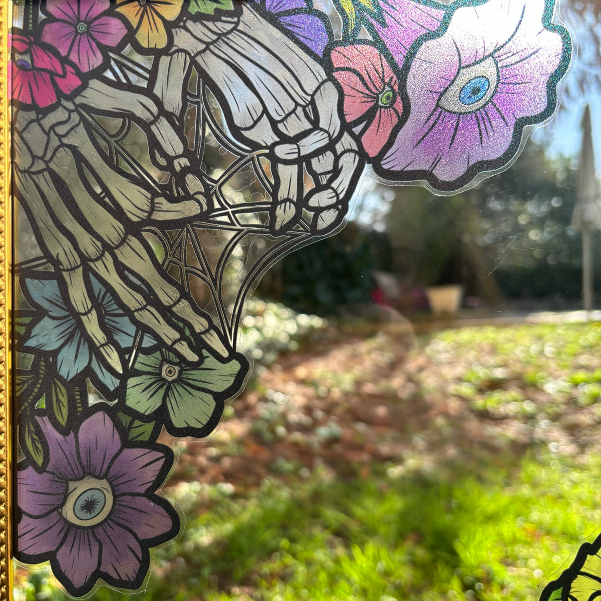 Fleurs mortelles. Stickers repositionnables. A4 à découper