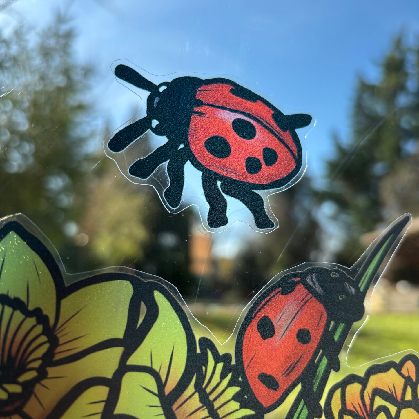 Le printemps. Stickers repositionnables. A4 à découper.