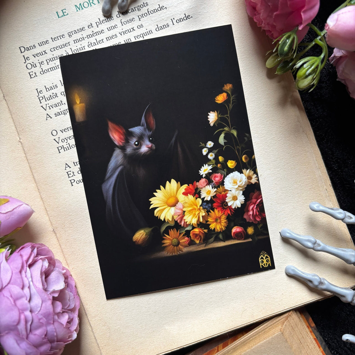 Des fleurs pour Dracula. Impression A6 ou A4