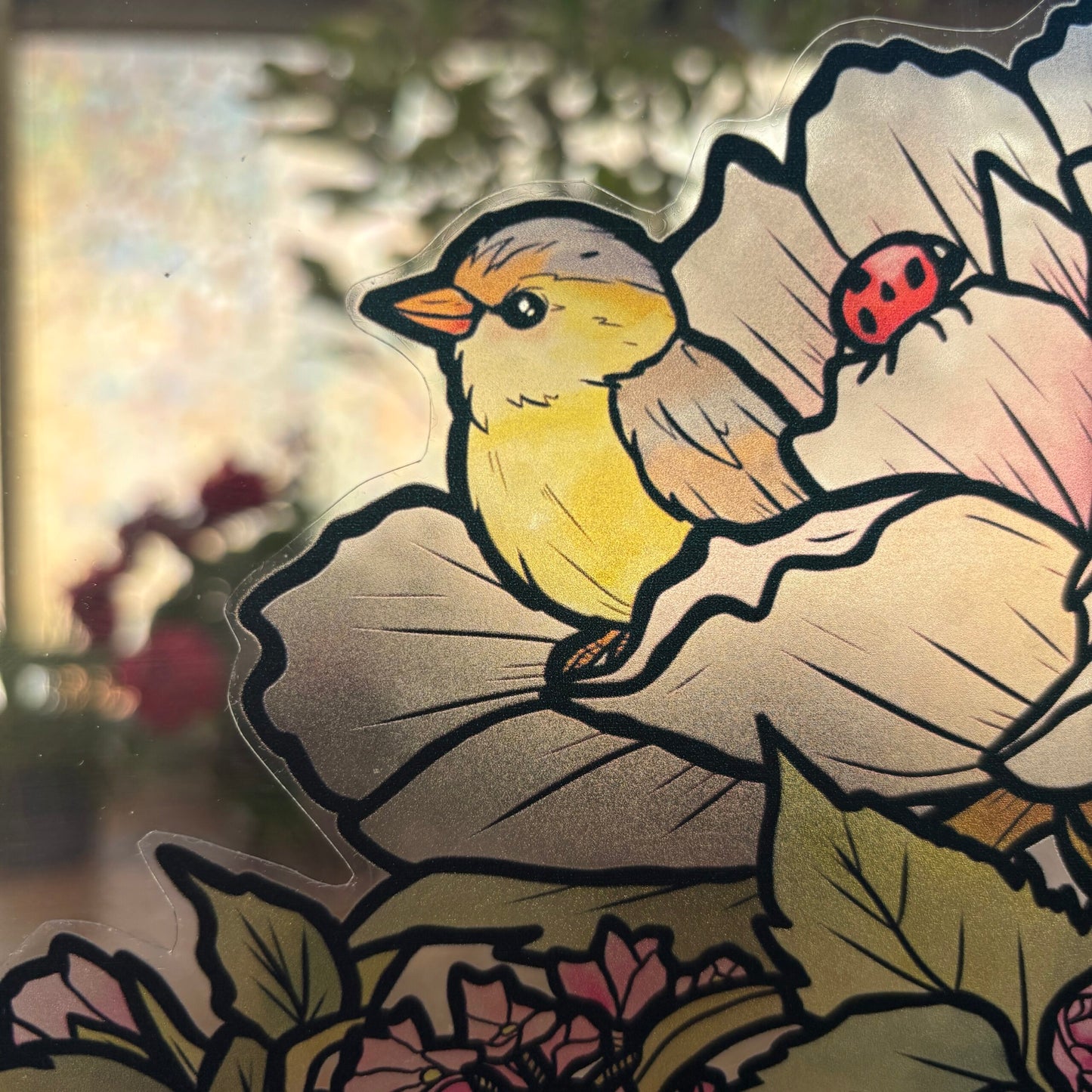 Le chant des pivoines. Stickers repositionnables. A4 à découper.