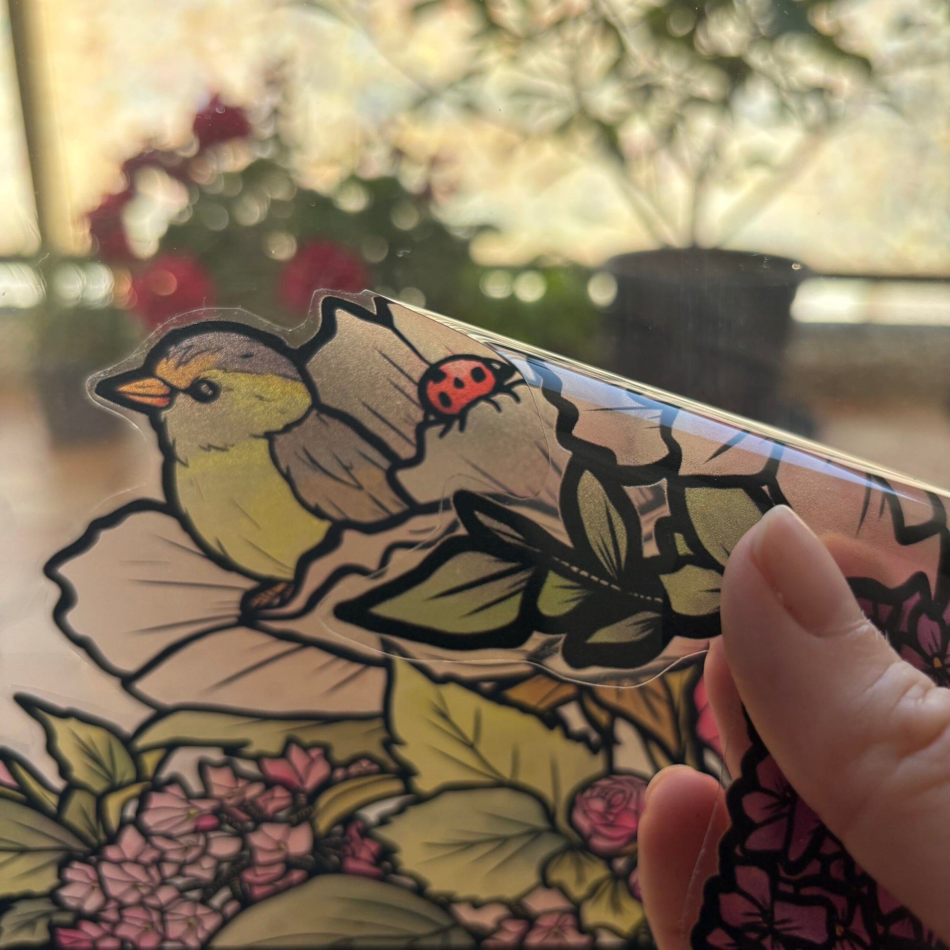 Le chant des pivoines. Stickers repositionnables. A4 à découper.