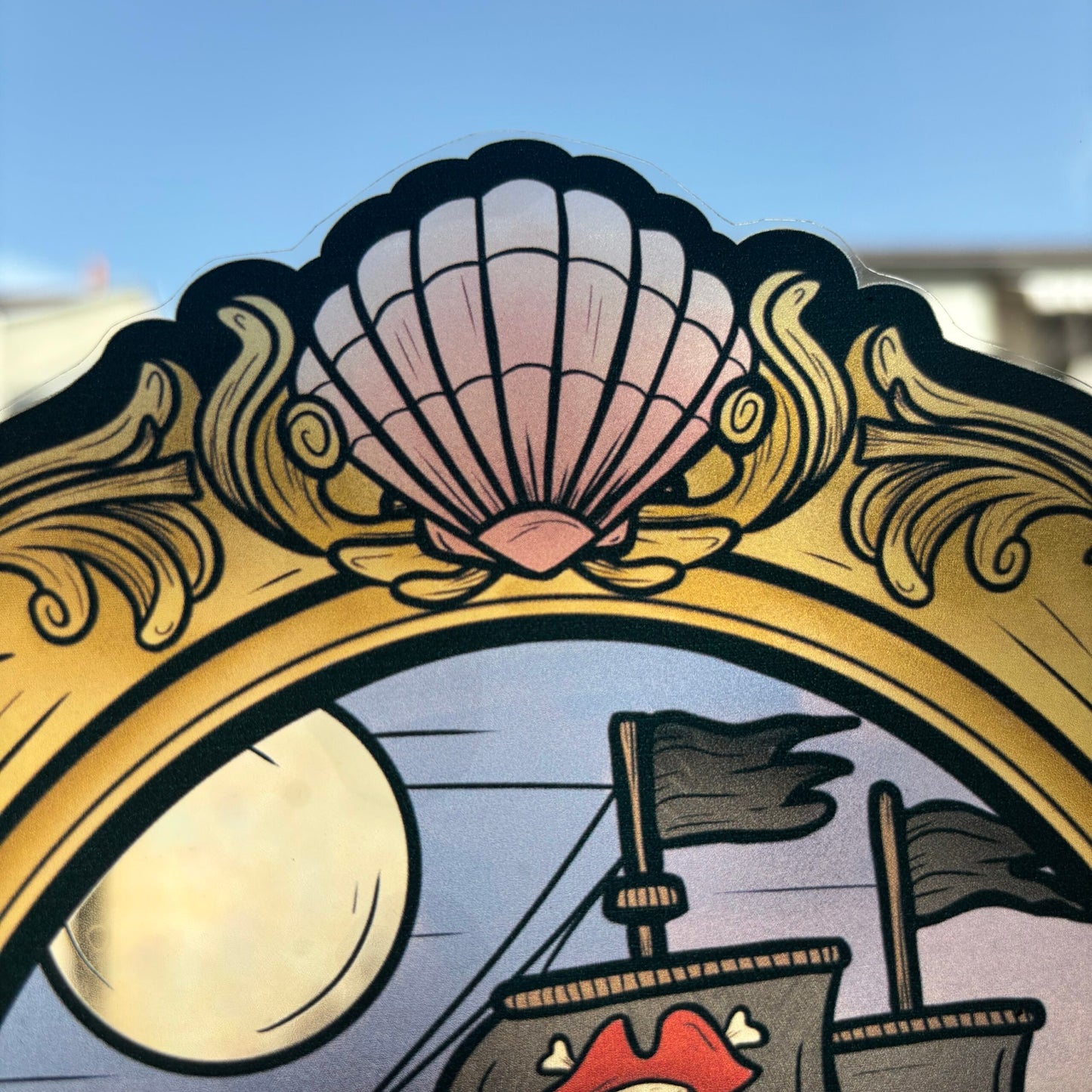 Bateau pirate. Stickers repositionnables. A4 à découper.