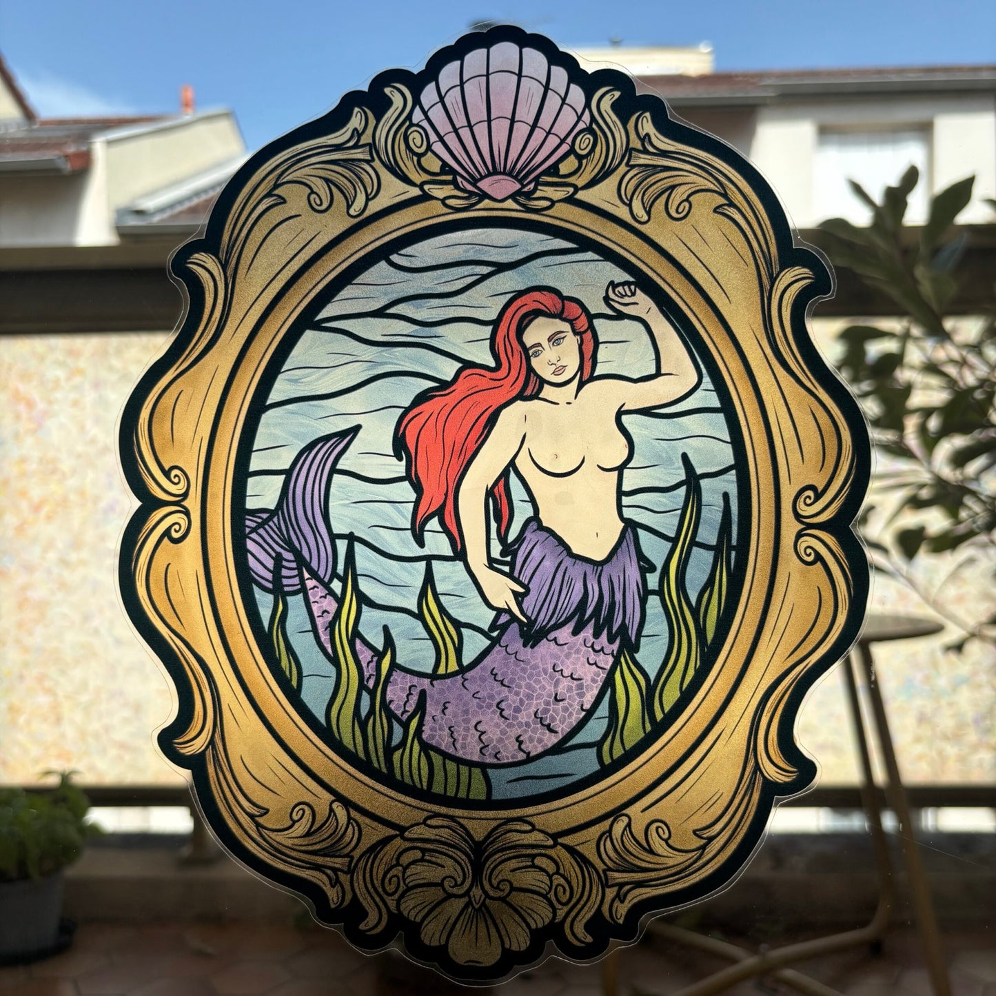 Sirène. Stickers repositionnables. A4 à découper.