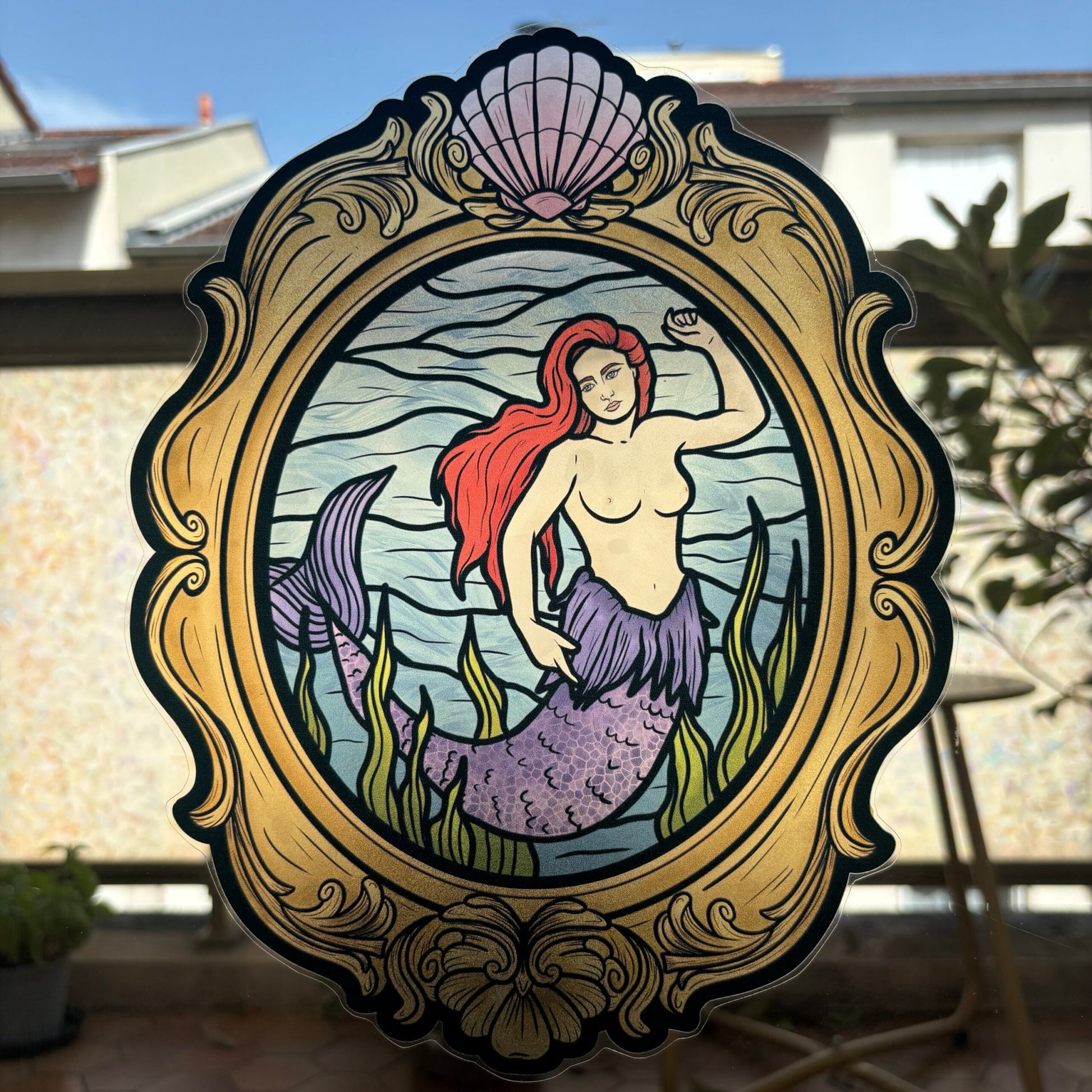 Sirène. Stickers repositionnables. A4 à découper.