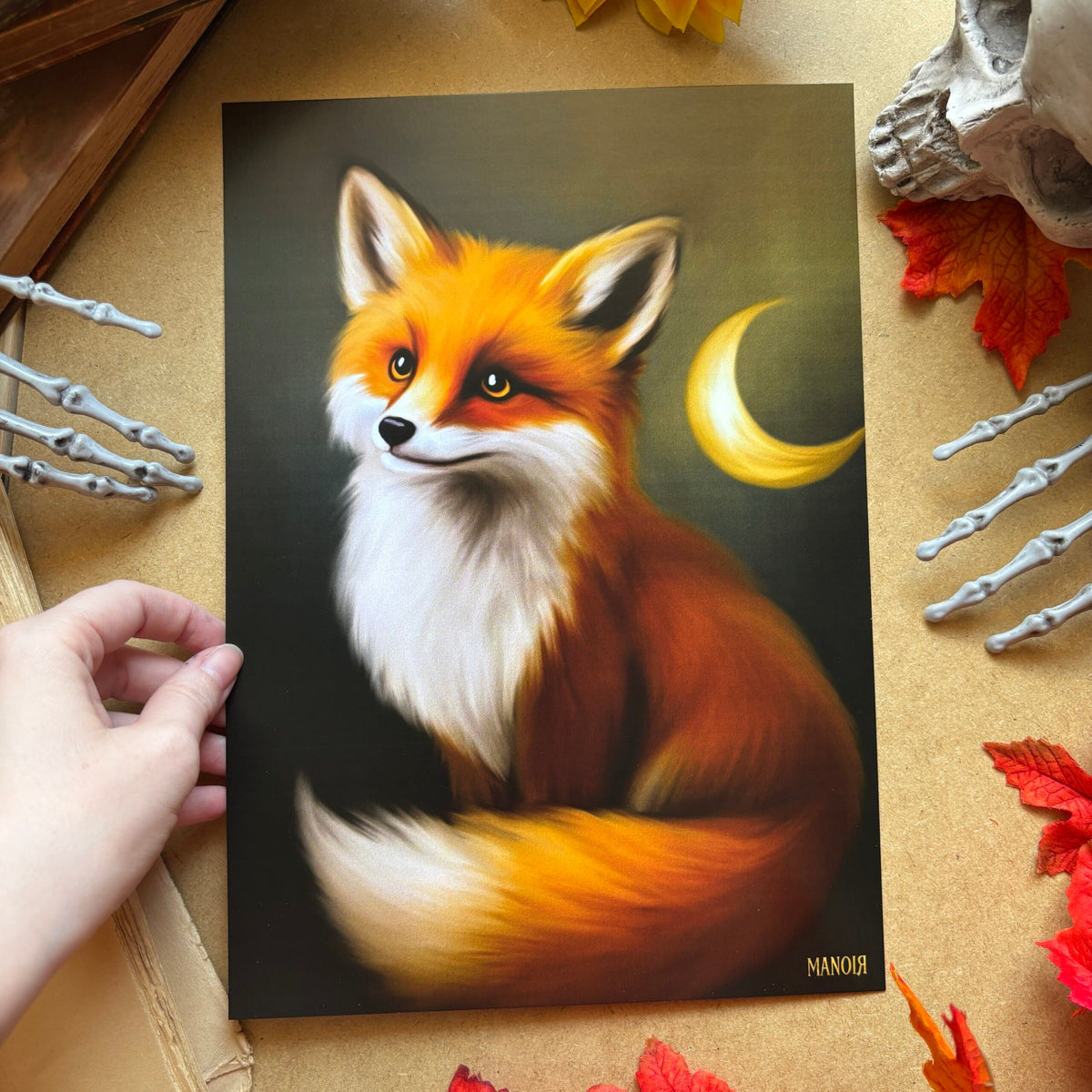 Le Veilleur Roux. Illustration de renard. Impression A4 et A6