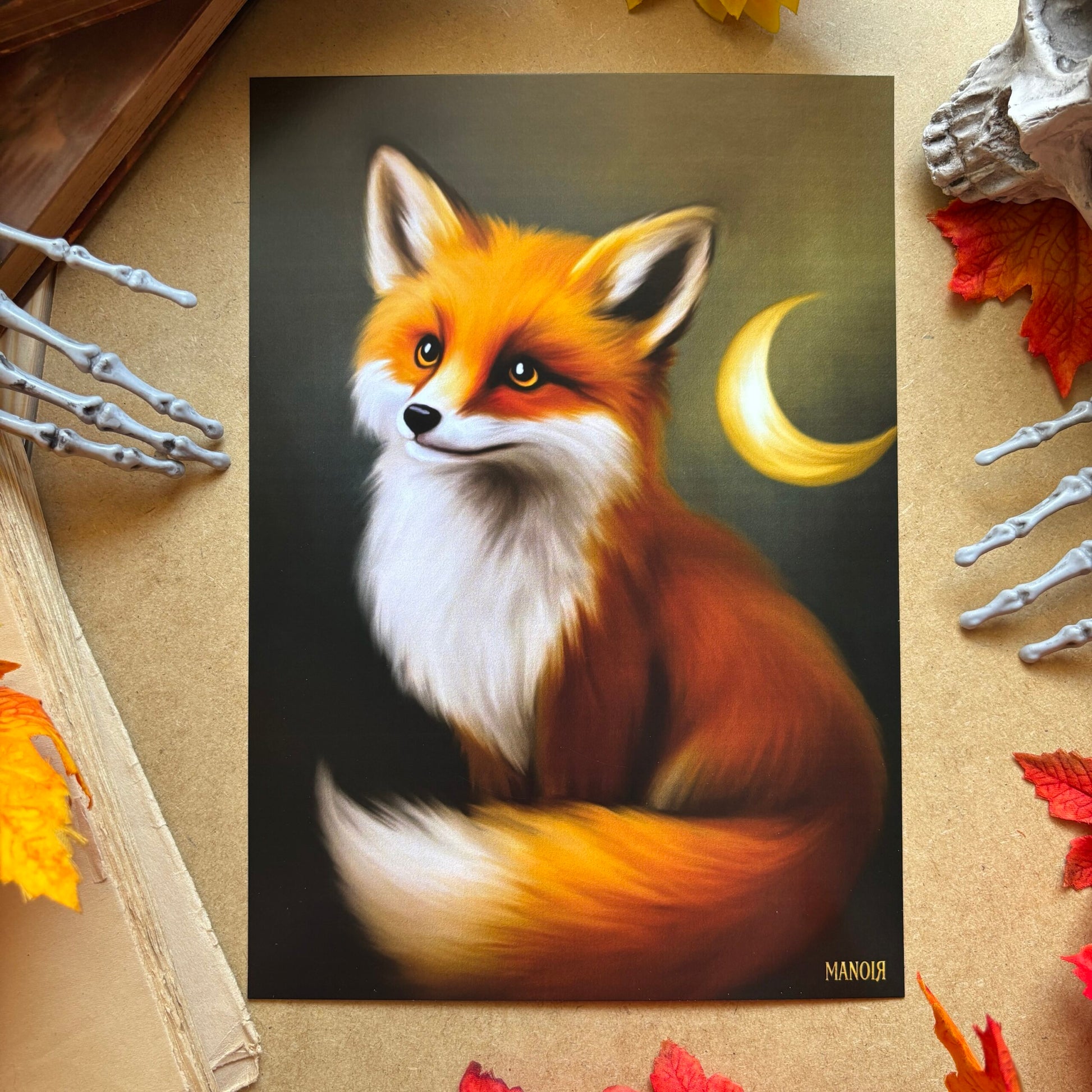 Le Veilleur Roux. Illustration de renard. Impression A4 et A6