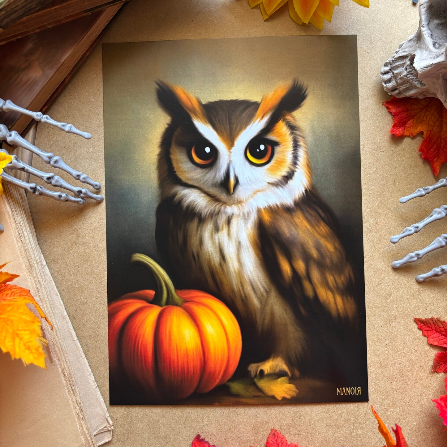 L’Oracle du Crépuscule. Illustration hibou. Impression A4 et A6