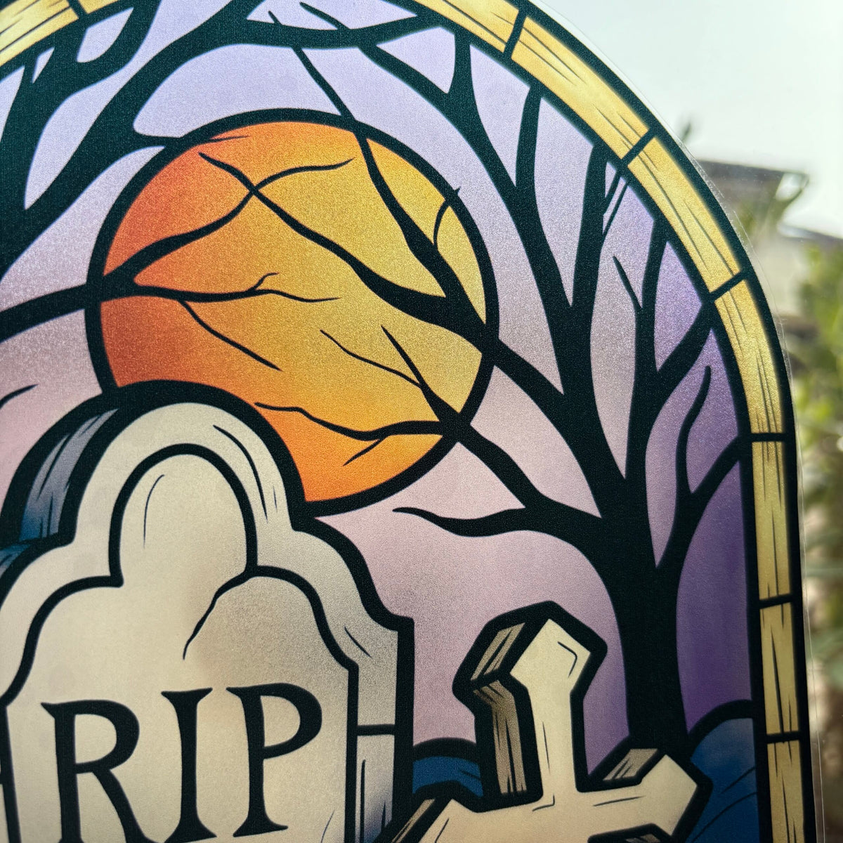 Médaillon Cimetière. Stickers repositionnables. A4 à découper.