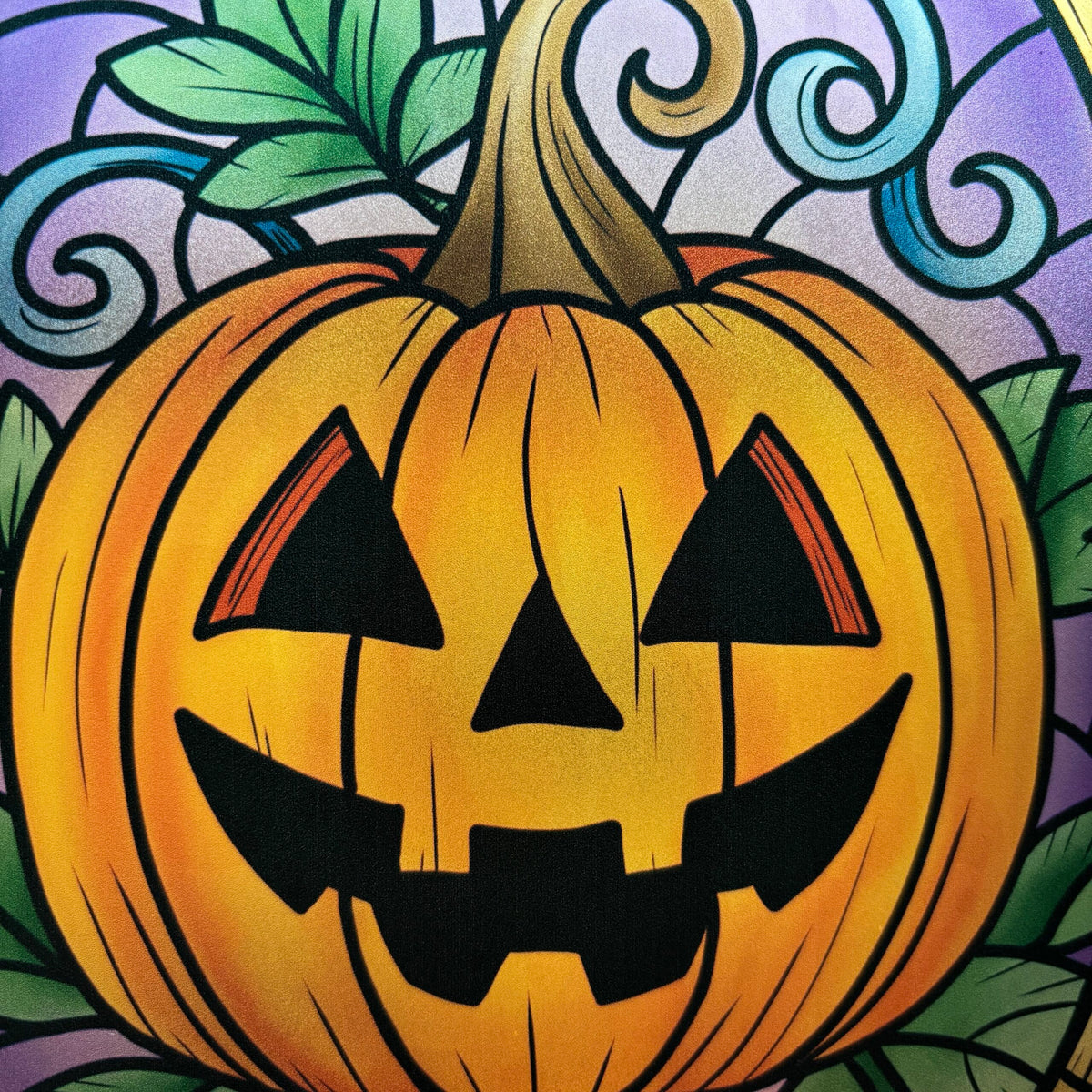 Médaillon Jack O Lantern. Stickers repositionnables. A4 à découper.