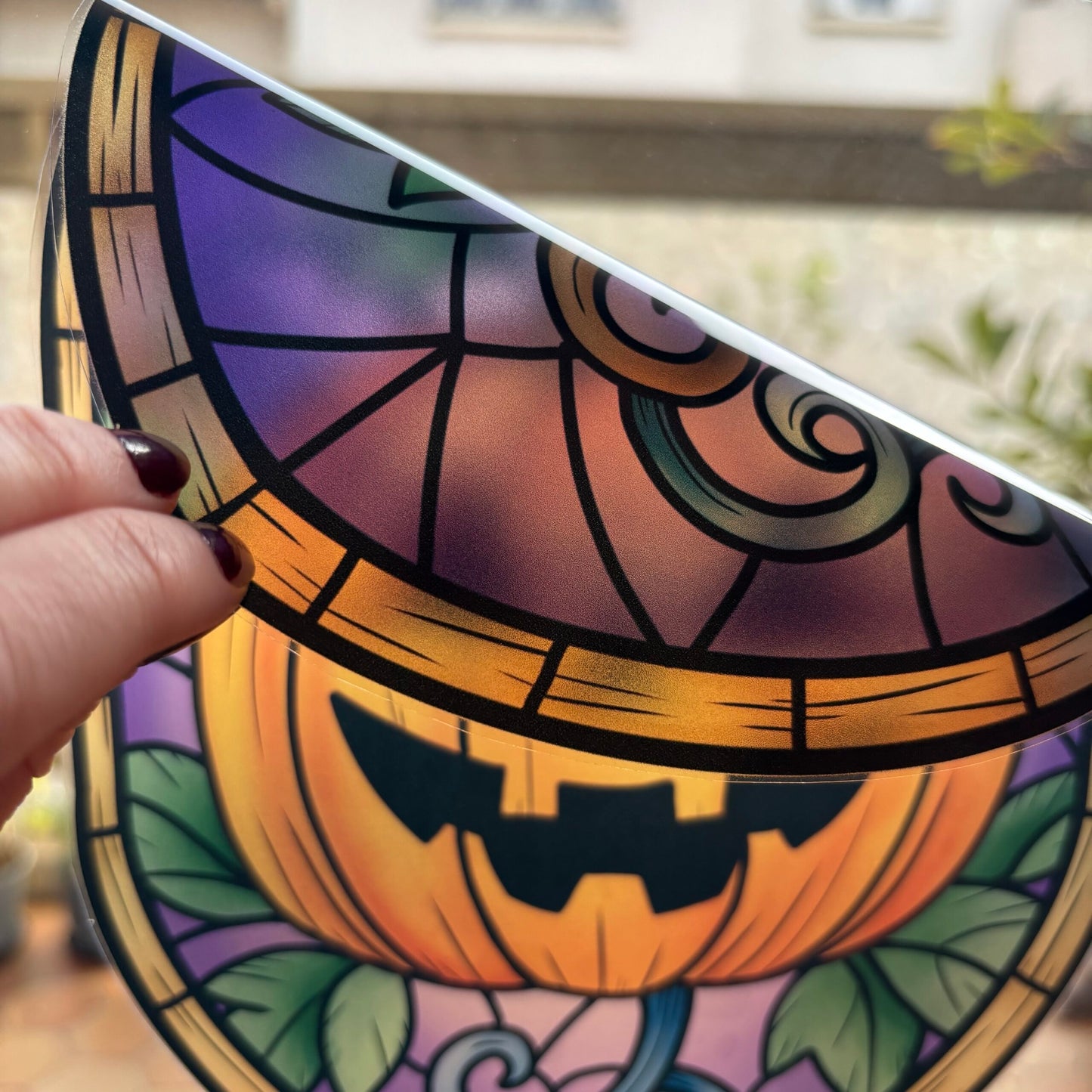 Médaillon Jack O Lantern. Stickers repositionnables. A4 à découper.