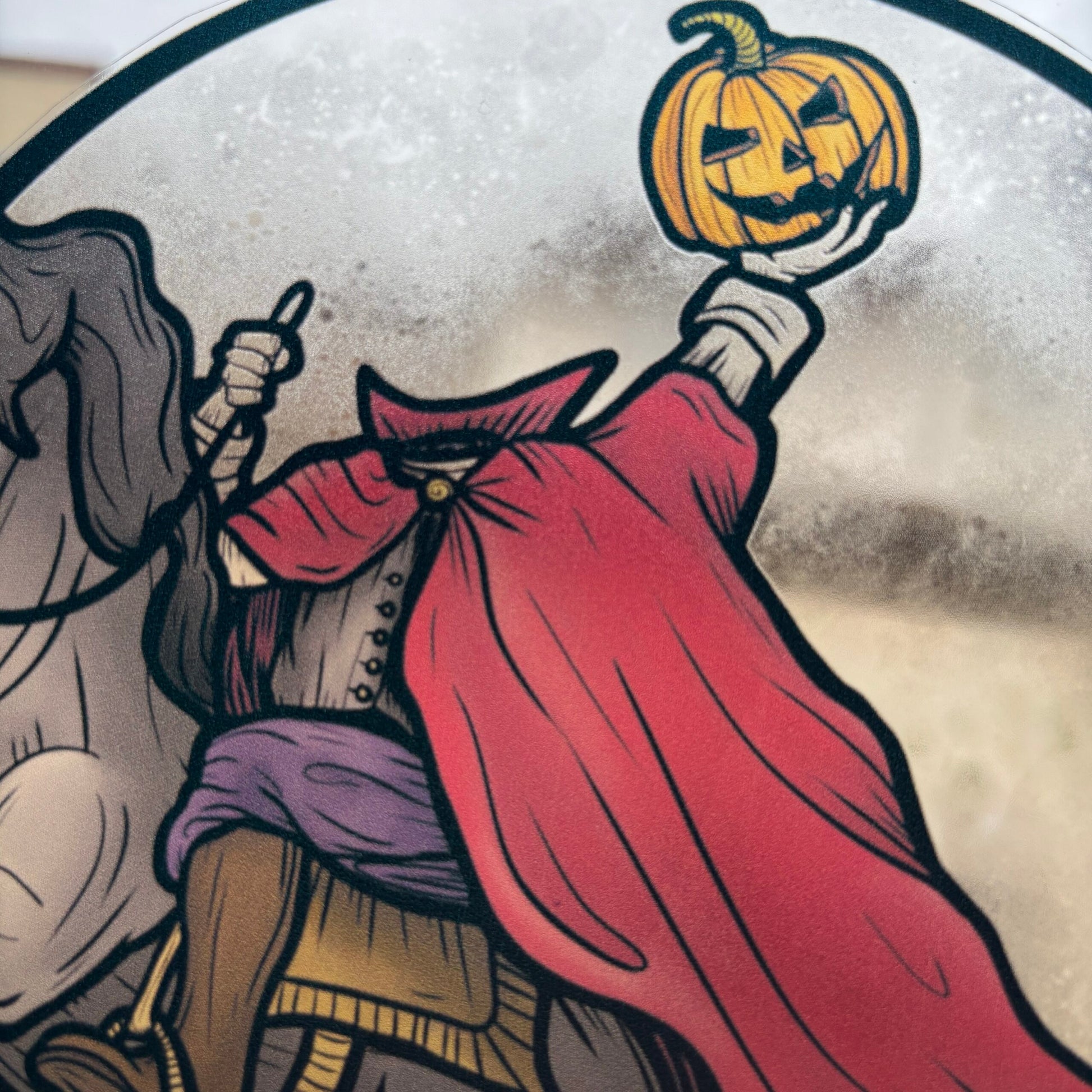 Le chaudron du Cavalier sans tête. Stickers repositionnables. A4 à découper.