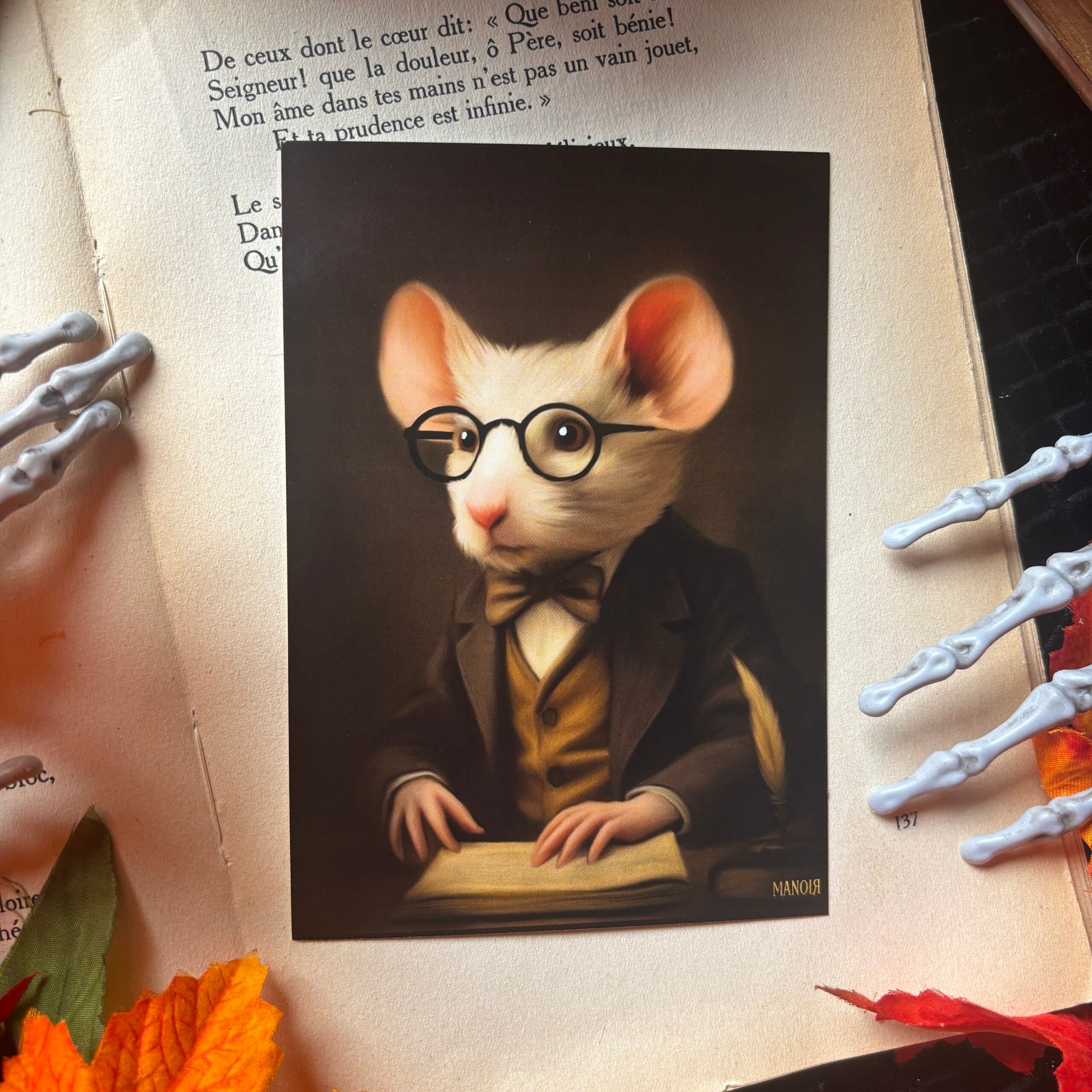 Portrait d’un Notaire. Illustration souris. Impression A6
