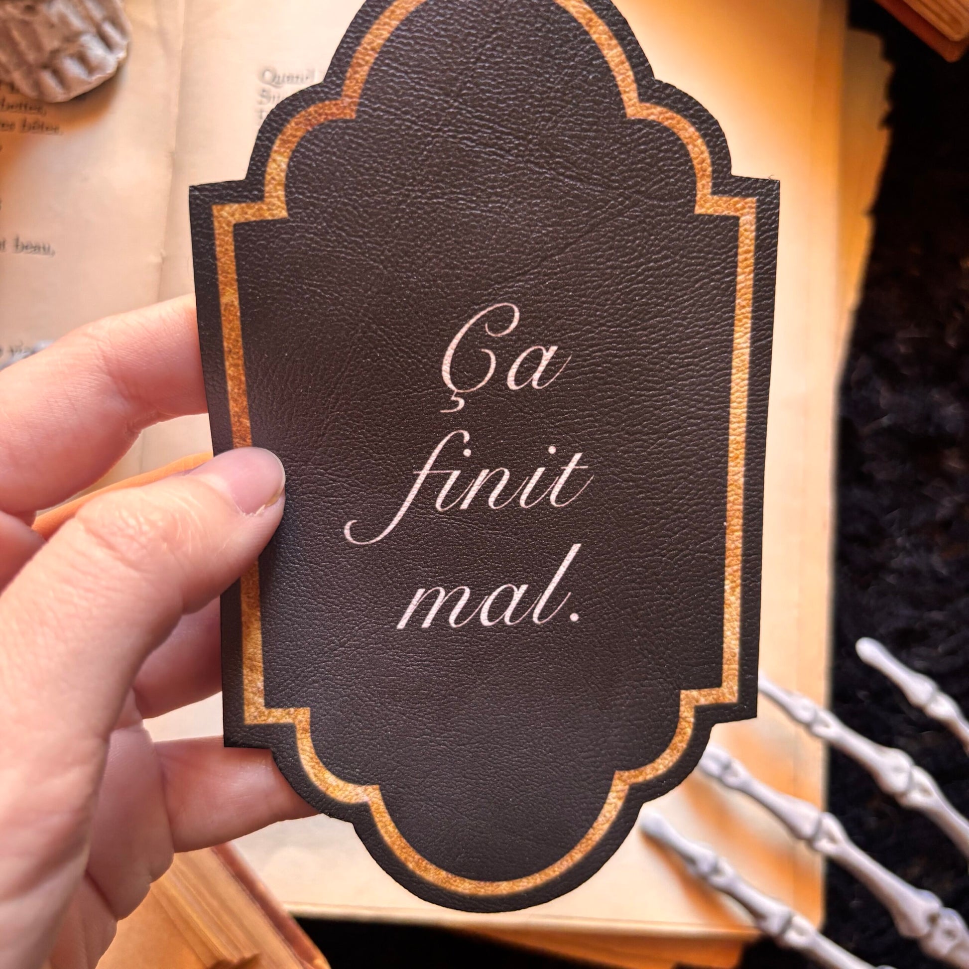 Ça finit mal. Marque Page citation. Humour noir