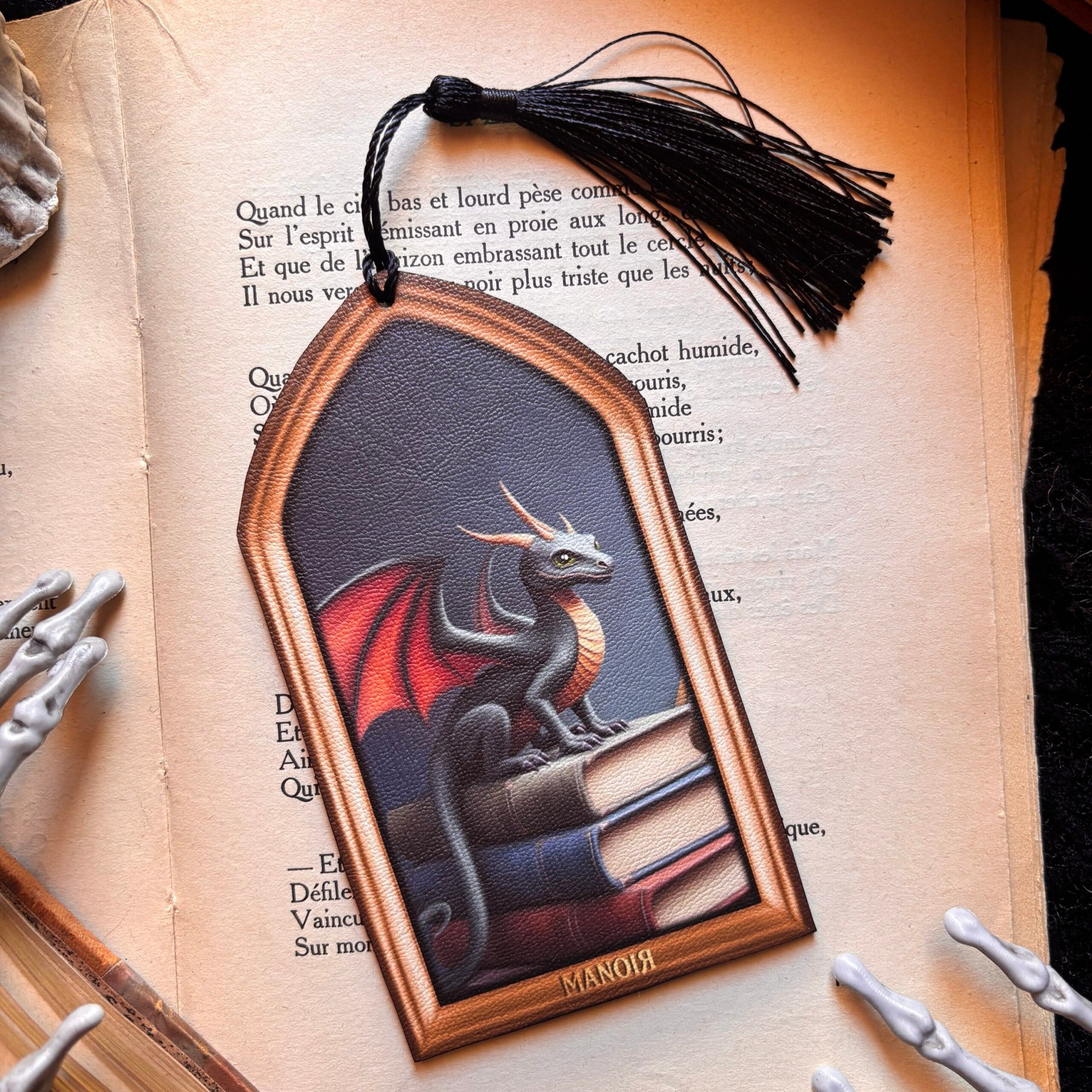 L’écrivain. Marque Page dragon, dark academia