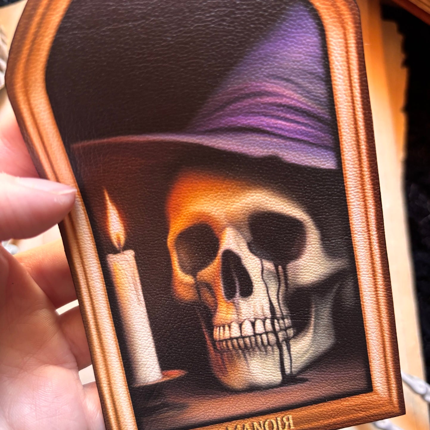 La sorcière . Marque Page crâne, dark academia