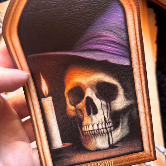 La sorcière . Marque Page crâne, dark academia