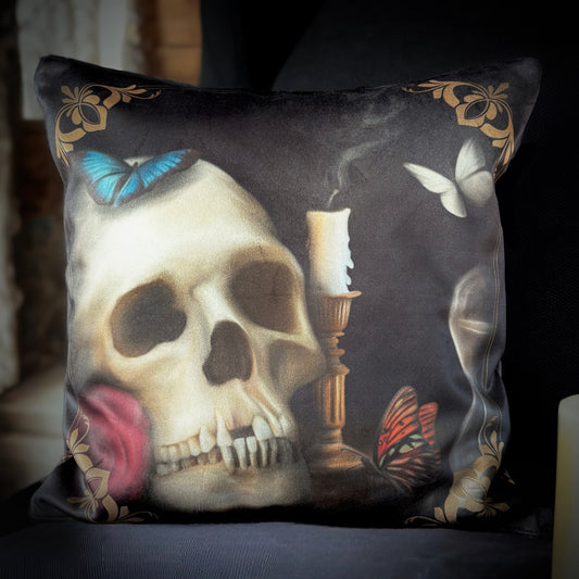 Vanité. Housse de coussin