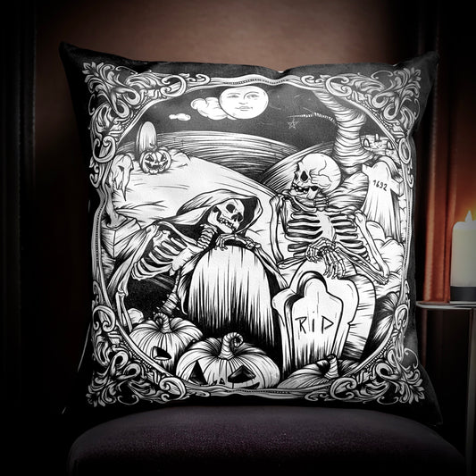 Le Cimetière. Housse de coussin