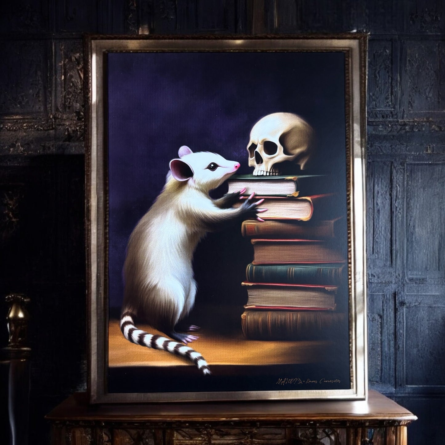 Un opossum aux Archives. Impression A4 et A6