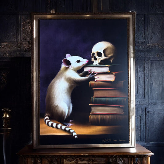Un opossum aux Archives. Impression A4 et A6
