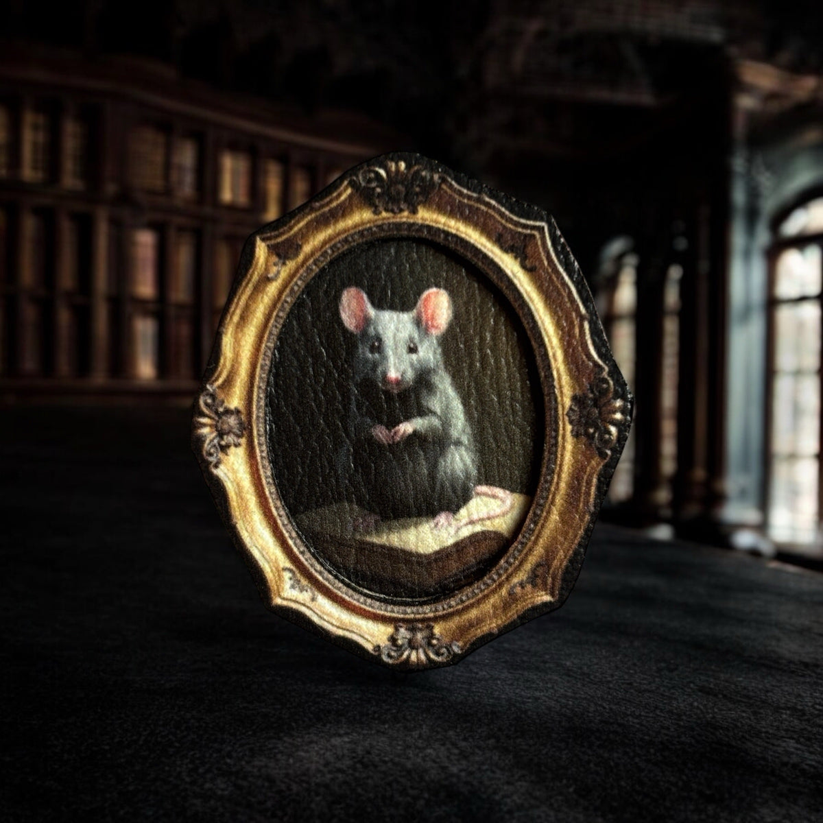 Broche. Rat de Bibliothèque