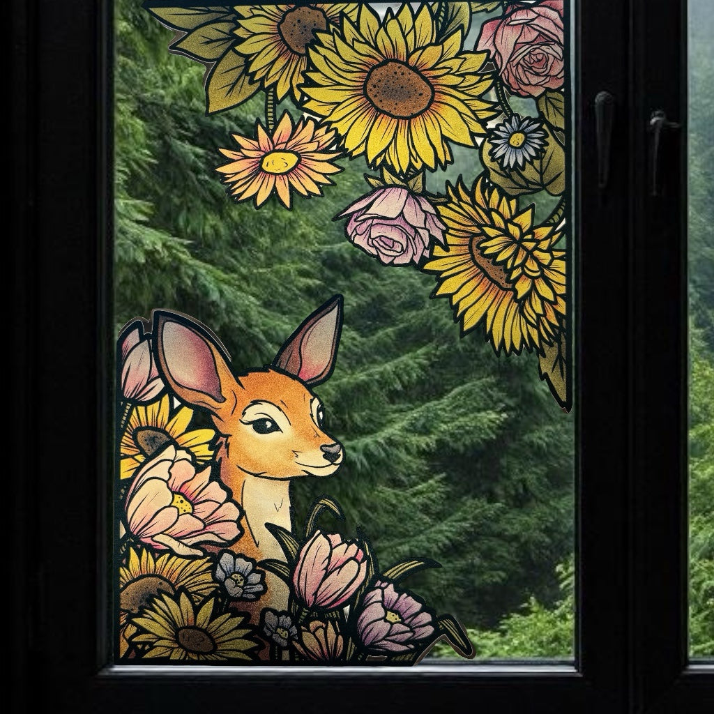 Forêt d’été. Stickers repositionnables. A4 à découper.