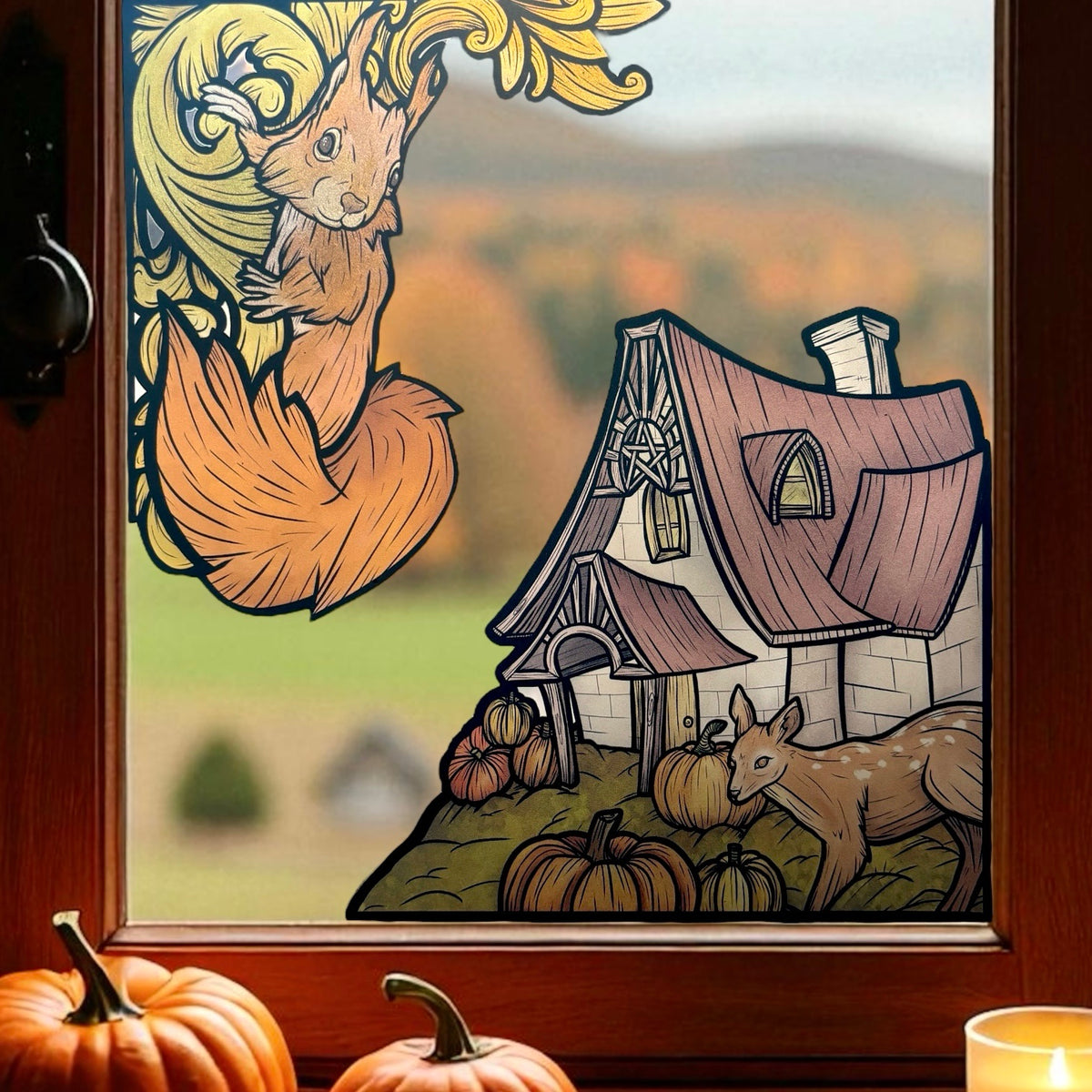 Cottage Witch. Stickers repositionnables. A4 à découper.