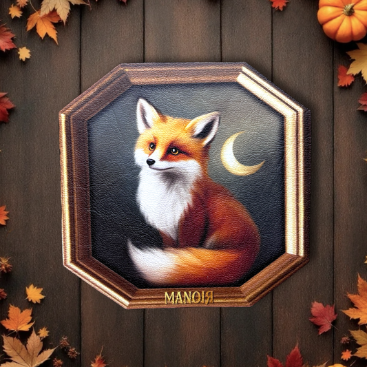 Sous Tasse. Le Veilleur Roux. Illustration de renard.