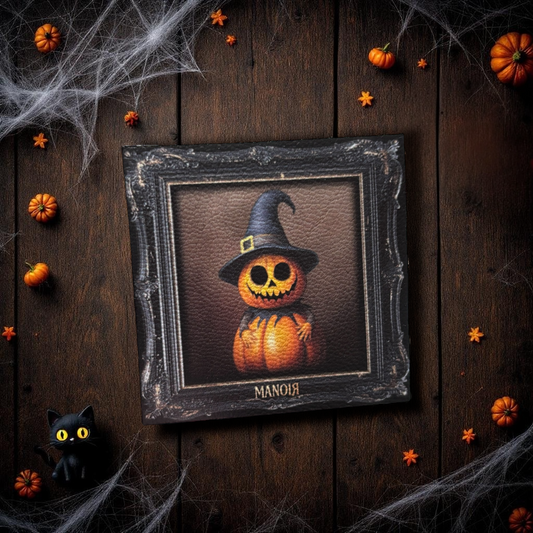 Magnet. Citrouille ensorcelée. Citrouille Sorcière Illustration Halloween